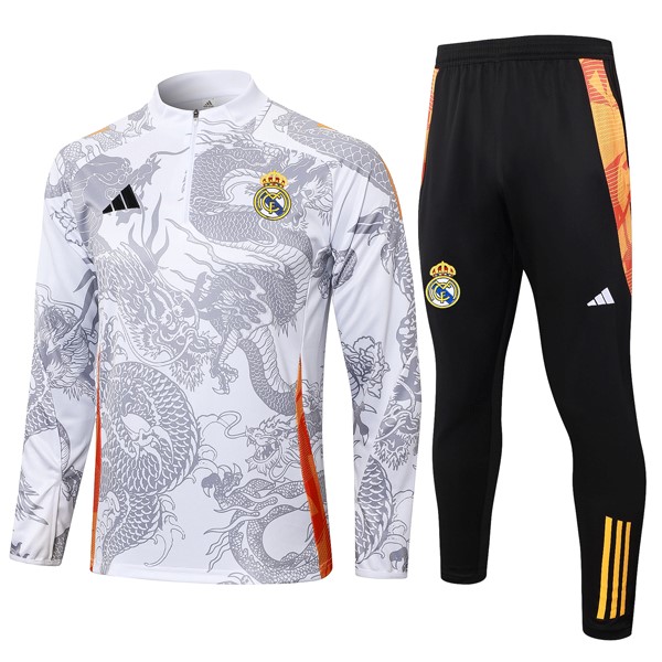 Sweatshirts Real Madrid 2024-2025 Weiß Grau 5